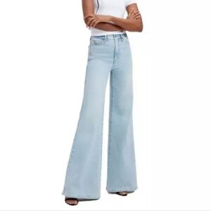 Good American Good Waist Palazzo Jeans Pants Size 6/28